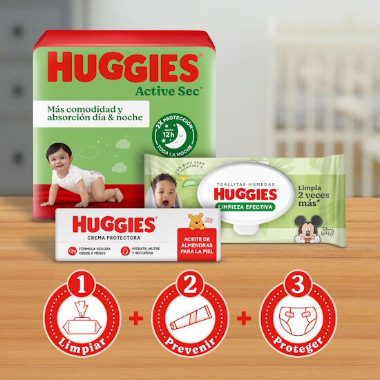 Pañales Huggies Active Sec 5/XXG 96U